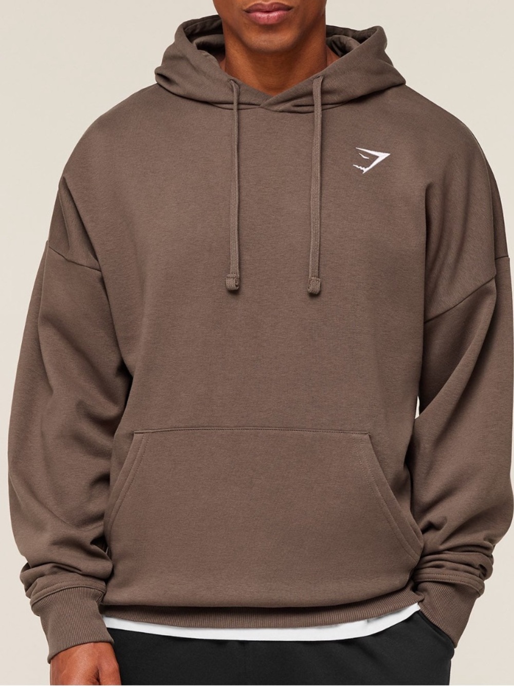 Gymshark Brown Pullover Hoodie with Small Chest Logo